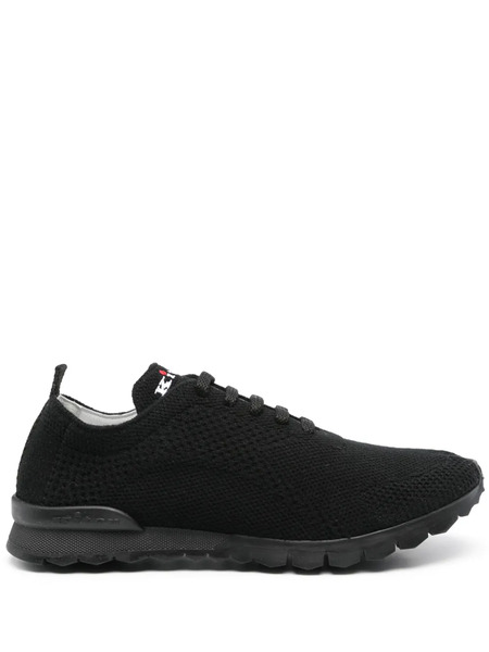  Kiton Knitted Lace-up Sneakers - Black 