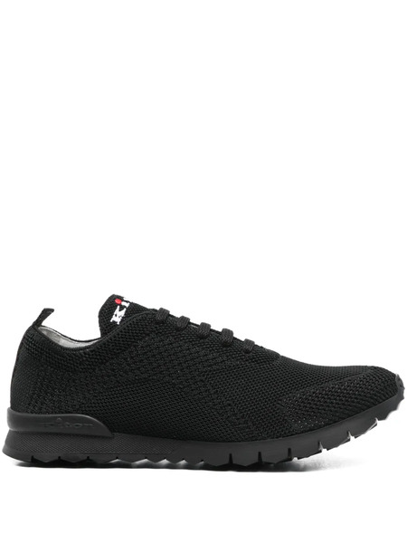  Kiton Knitted Lace-up Sneakers - Black 