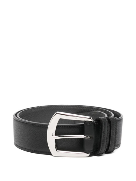  Kiton Leather Belt - Black 