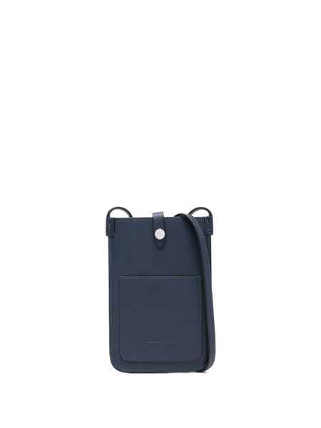  Kiton Leather Cross Body Bag - Blue 