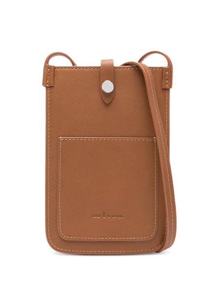 Kiton Leather Cross Body Bag - Brown 