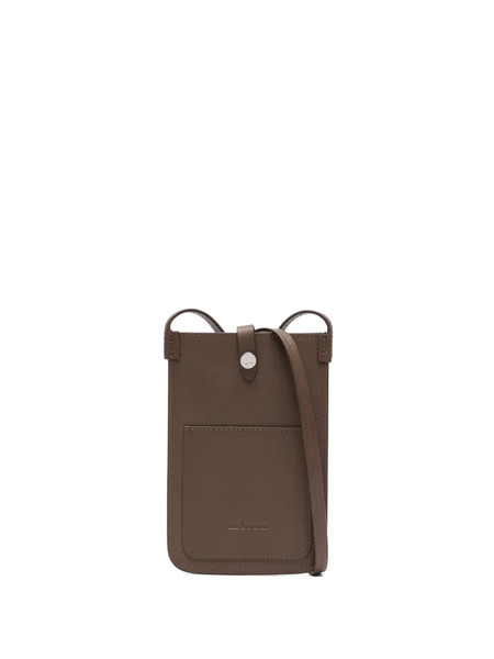  Kiton Leather Cross Body Bag - Brown 