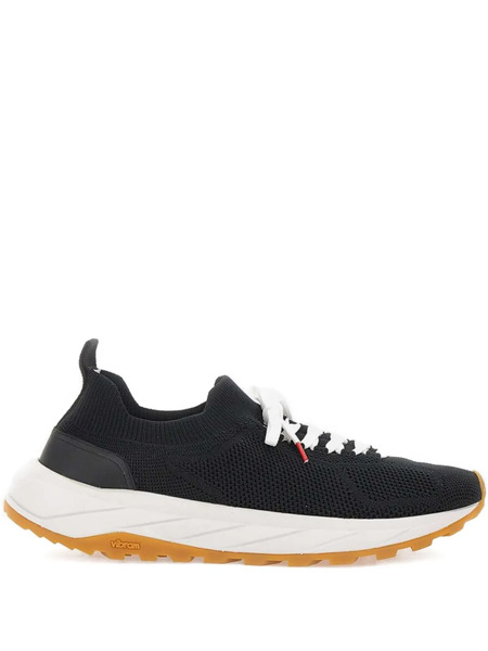  Kiton Leather-insert Sneakers - Black 