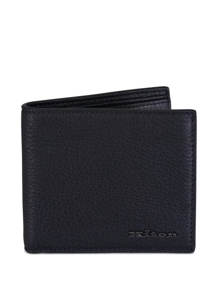  Kiton Leather Wallet - Black 