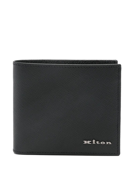  Kiton Leather Wallet - Black 