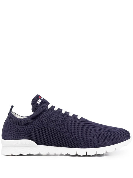  Kiton Logo-embroidered Knit Sneakers - Blue 
