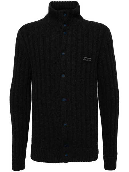  Kiton Logo-embroidered Wool Cardigan - Grey 