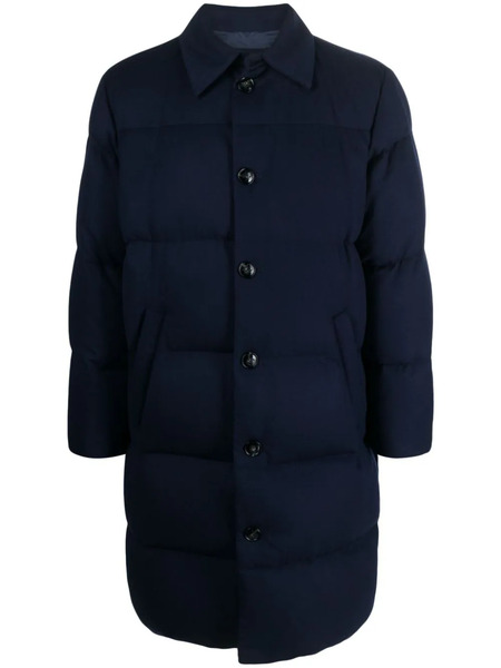  Kiton Padded Cashmere-blend Coat - Blue 
