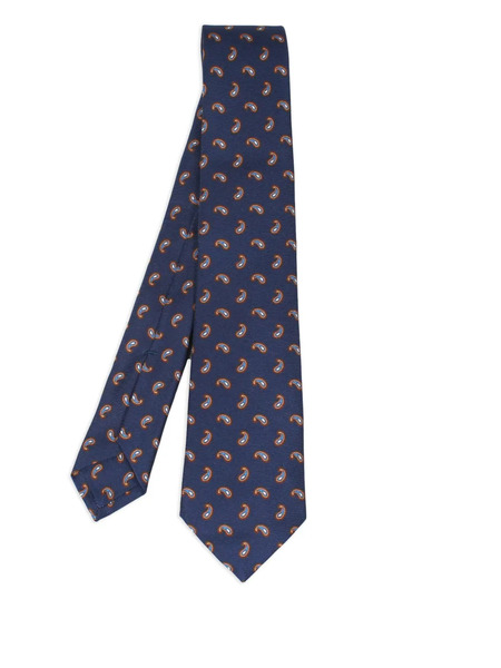  Kiton Paisley-pattern Tie - Blue 