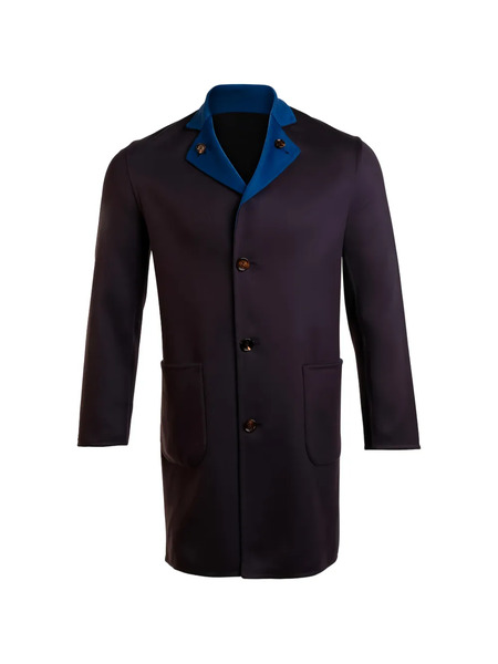  Kiton Parana1 Cashmere Coat - Blue 