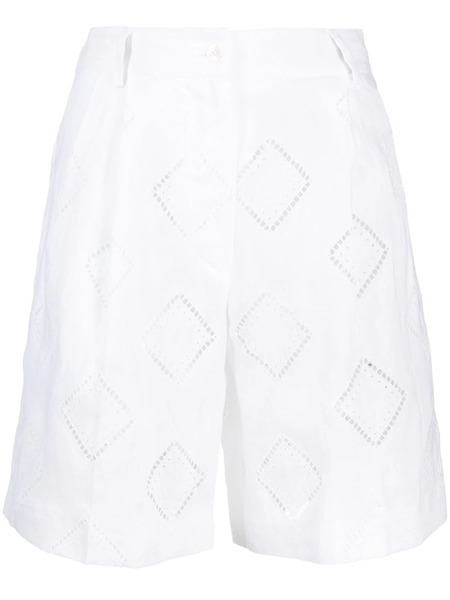  Kiton Perforated-detailed Shorts - White 