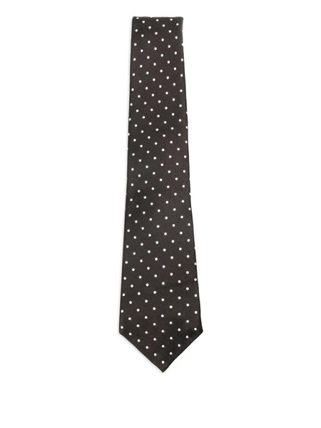  Kiton Polka-dot Tie - Brown 