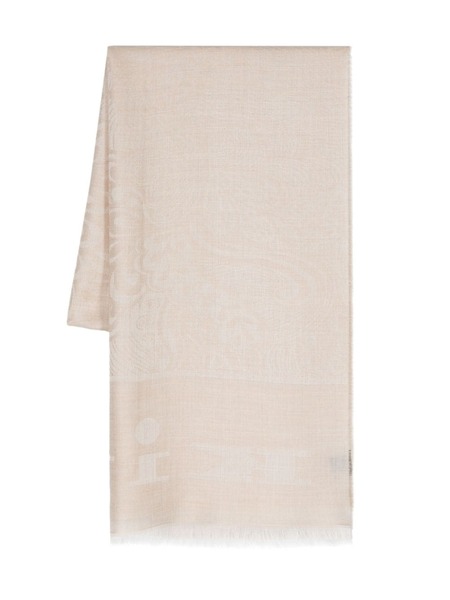  Kiton Rectangular Fringed Scarf - Neutrals 
