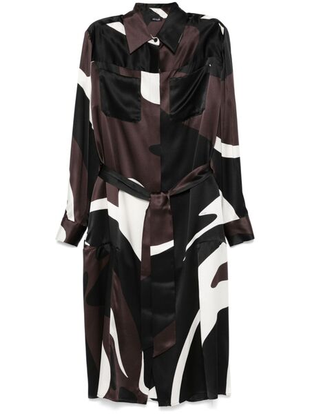  Kiton Silk Midi Dress - Black 