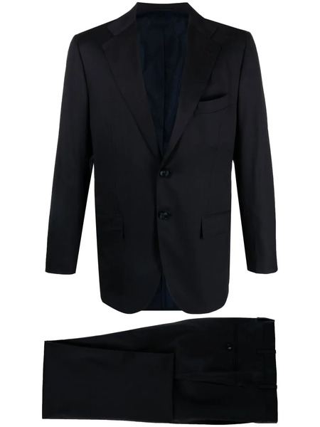  Kiton Single-breasted Button Two-piece Suit - Blue 
