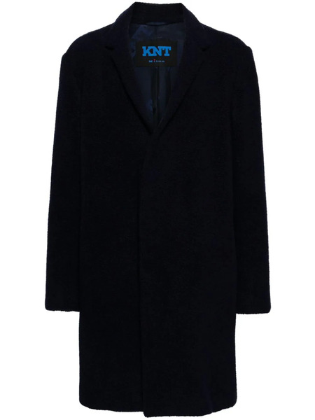  Kiton Single-breasted Fleece Coat - Blue 