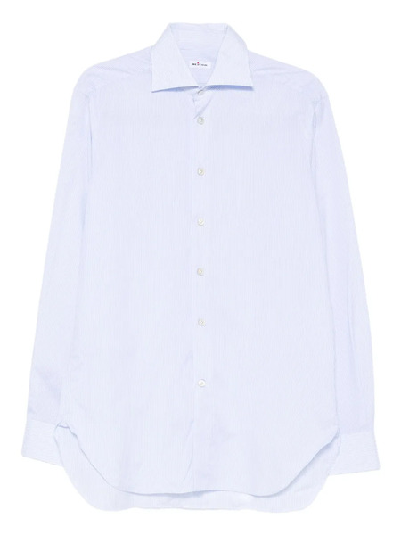  Kiton Striped Cotton Shirt - Blue 