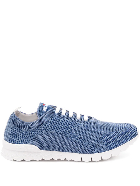  Kiton Textured Lace-up Low-top Sneakers - Blue 