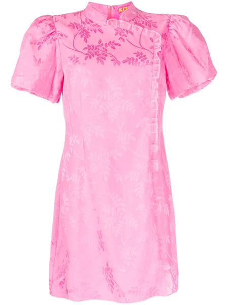  Kitri Philippa Patterned-jacquard Minidress - Pink 