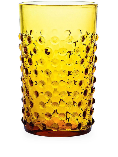  Klimchi Hobnail Textured-finish Tumblers (set Of 6) - Orange 