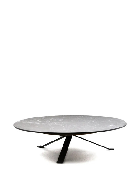  Knindustrie Marble-effect Coffee Table (50cm) - Black 