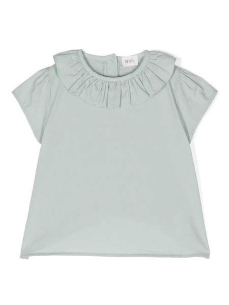  Knot Alma Cotton Blouse - Green 