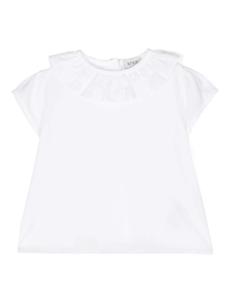  Knot Alma Cotton Blouse - White 