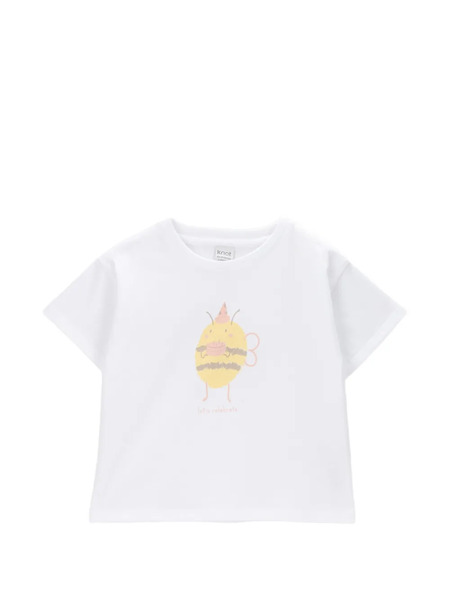  Knot Bee Print T-shirt - White 