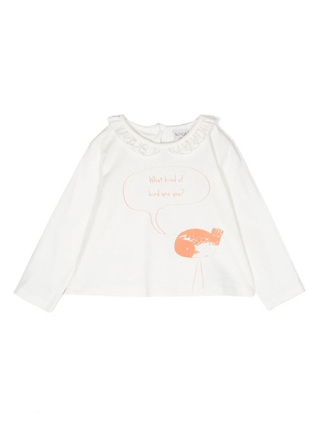  Knot Bird Long Sleeve T-shirt - White 