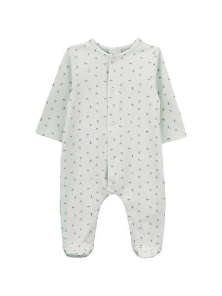  Knot Button Patterned Pajama - Blue 