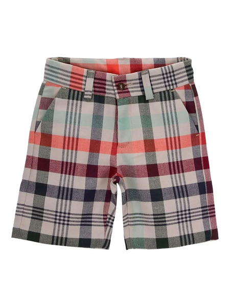  Knot Checked-pattern Shorts - Neutrals 