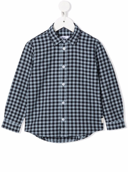  Knot Kentaro Gingham-check Print Shirt - Blue 