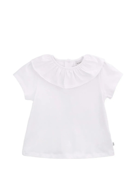  Knot Louise Ruffled-collar T-shirt - White 