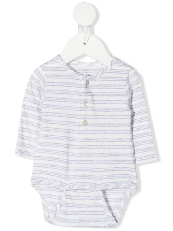  Knot Mattie Stripe-print Bodysuit - Neutrals 