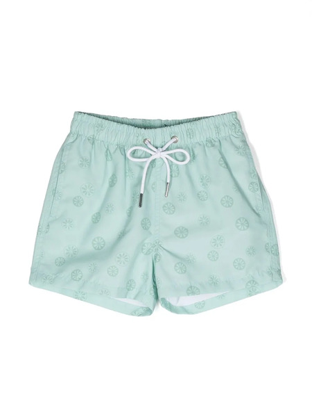  Knot Parker Drawstring-waist Swim Shorts - Green 
