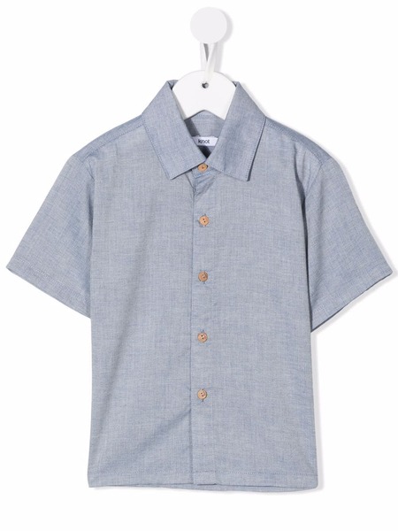  Knot Short Sleeve Shirt - Blue 