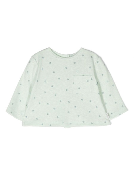  Knot Teddy Patch Pcoket Blouse - Green 