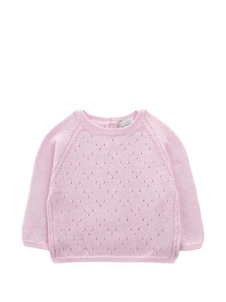  Knot Uzi Perforated Knit Sweater - Pink 