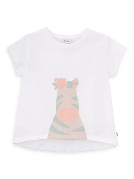  Knot Zebra-print T-shirt - White 