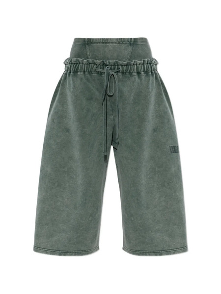  Knwls Drawstring-fastening Ruffled Track Pants - Green 