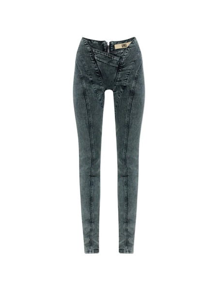  Knwls Panelled Zip-fastening Jeans - Blue 