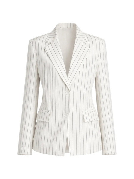  Kocca Striped Button-front Blazer - White 