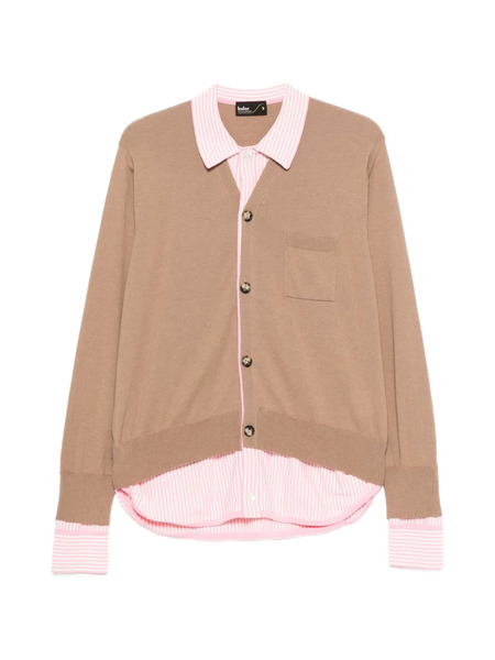  Kolor Pocket Double-layer Knit Cardigan - Neutrals 