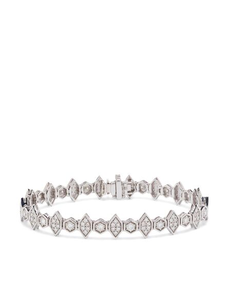  Kolours 18kt White Gold Fortis Diamond Bracelet - Silver 