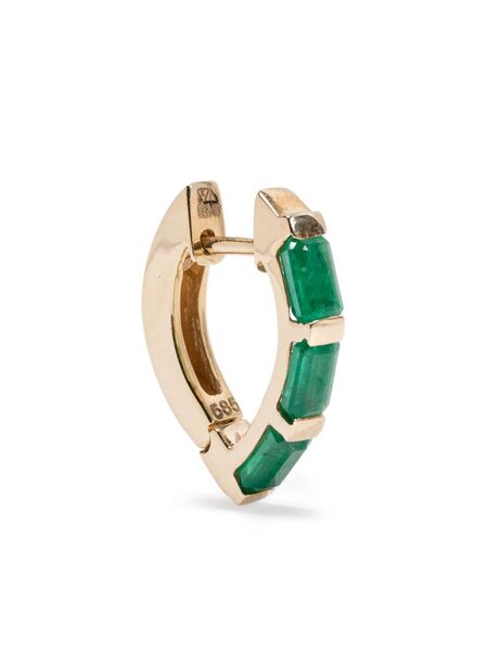  Kolours 14kt Yellow Gold Creo Emerald Single Earring 