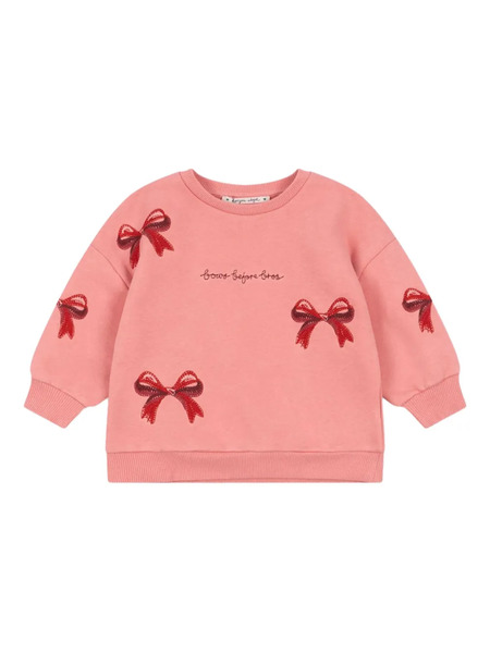  Konges Sløjd Bow Embroidered Top - Pink 