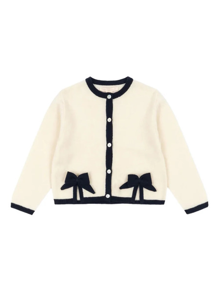  Konges Sløjd Bow Trim Cardigan - Neutrals 