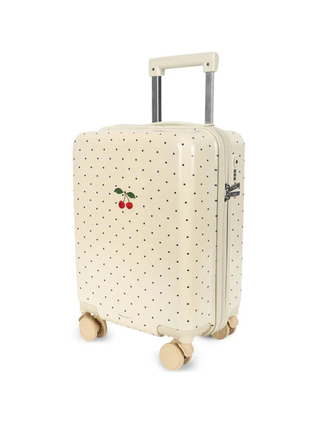 Konges Sløjd Cherry-print Suitcase - Neutrals 