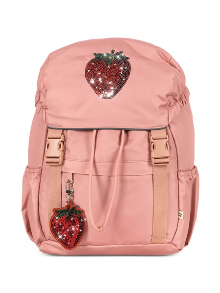  Konges Sløjd Clover Strawberry-motif Backpack - Pink 