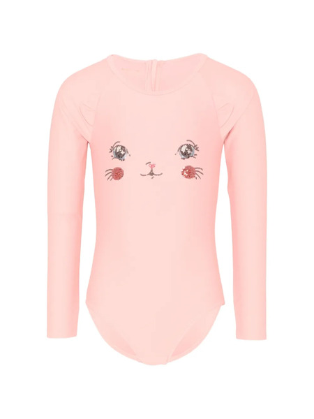  Konges Sløjd Embellished Long-sleeve Swimsuit - Pink 